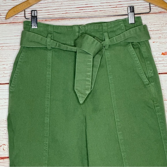 Lulus Dillon Olive Green Self-Tie Cropped Jeans Sz 25 - Picture 7 of 15